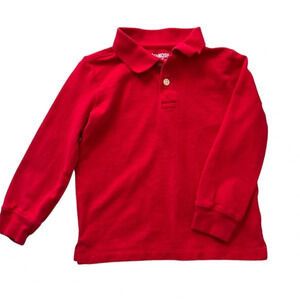 OshKosh long sleeve Red boys polo shirt 4T